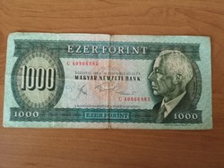 1000 Forint 1983 - Régi, retró zöld ezres bankjegy