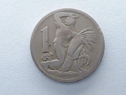 Csehszlovákia 1 Korona 1924 - Csehszlovák 1 koruna érme