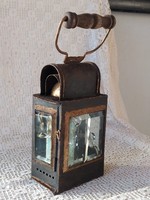 Antik gyertyás vasutas/ bakter lámpa
