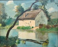 Kerekes József (1892-1938) : Vízparti ház
