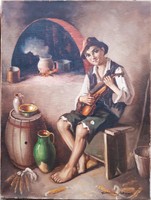István Szász: young man with a violin