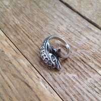 Kézműves ezüst halas gyűrű 