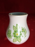 Aquincum porcelain, mini vase with green pattern, height 6.5 cm. He has! Nice..