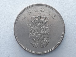 Dánia 1 korona 1963 - Dán 1 krone külföldi érme