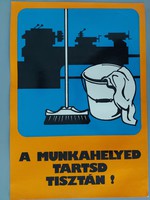 Munkavédelmi plakát 1970-es évek