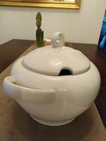 Bauhaus - fehér porcelán leveses tál.