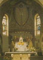 Retro képeslap,  Badacsonytomaj, római katolikus templom