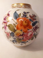 1939-es antik Herendi különleges virágmintás gömb váza