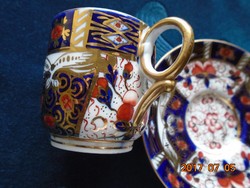 1906 Royal crown derby hand painted imari, coffee set, alfred b.Pearce with distributor's mark