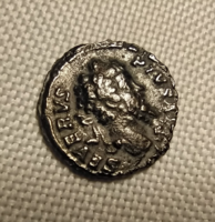 Septimius Severus on lion, PIVSAVG INDVLGENTIA, potin, RIC266