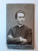 István Goszleth: portrait of Dr. Prónai Antal. Antique photo, business card.