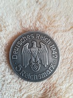 Harmadik Birodalmi 5 Reichsmark 1942. emlékérem 