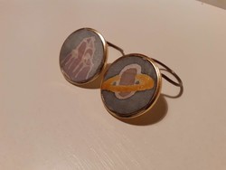 2-Piece Retro brooch badge / scarf clasp in one