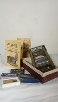 Bakony borotvaélezö szett dobozában leírással + egyéb borotválkozási kellékek
