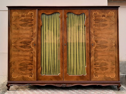 Neobarokk intarziás 4 ajtós szekrény
