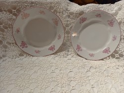 Régi rózsaszín  mintájú Zsolnay tányérok