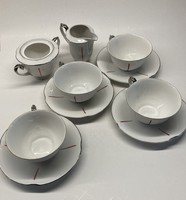 Drasche porcelán teáskészlet, antik, 1930-as/40-es évekből