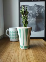 Gránit Kispest retro pohár - fületlen csésze, mini kaspó - retro porcelán