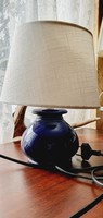 Kék kerámia asztali lámpa