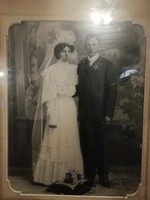 Rare Pátz Hermin Pécs Studio Photo Large Size in Original Frame