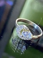 Ragyogó kecses ezüst gyűrű