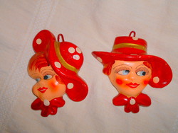 Pair of 2 ceramic art deco wall masks - the price is for the 2 pieces together (2600/piece)