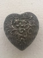 Antik német ezüst Rosenau szelence, dobozka csókolozó angyalok Valentin napra