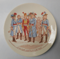 Sarreguemines antik tányér - A francia forradalon nagy tábornokai