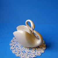 Hollóházi porcelán art deco hattyú