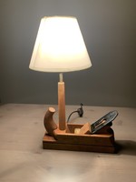 Industrial, retro, vintage kézi gyalu lámpa, asztali lámpa