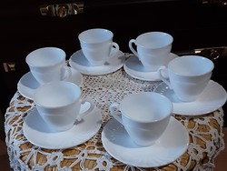 Retro French face with 6 person coffee set, flawless original, marked