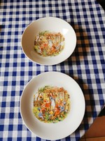 2 db Kahla porcelán mese tányérok /Hófehérke és a hét törpe 