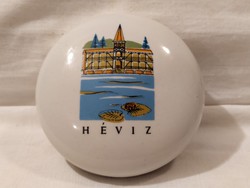 Ritka drasche Hévizi emlék porcelán