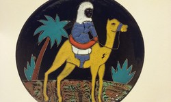 Afrikai kerámia falitányér (27 cm)
