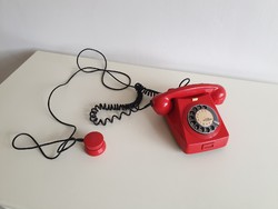 Retro régi piros tárcsás telefon MM