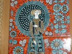 Vén edit (bp. 1937-): Tile picture of girl among sunflowers