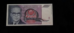Jugoszlávia, 5000 Dinár 1991 Unc.