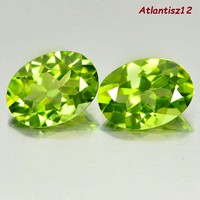 Wonderful! Real, 100% product. Peridot (olivine) gemstone pair 1.56ct (if-vvs)!! Its value: HUF 54,600!!!