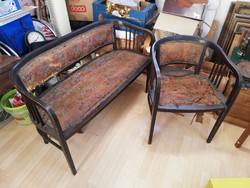 Art Deco pad és szék szett