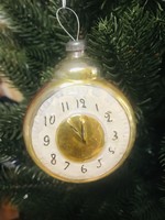 Régi retro szovjet karácsonyfadísz ,Szilveszteri óra