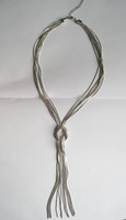 Rich silver plated long necklace