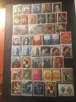 43 darab POSTATISZTA Vatikáni bélyeg .