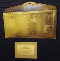 500 eurós bankjegy tartó boríték, arany pénz tartó, pénztárca