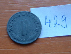 NÉMET BIRODALOM 1 PFENNIG 1942 D CINK NÁCI,HOROGKERESZTES #429