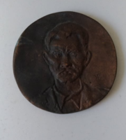 Attila József double-sided bronze plaque