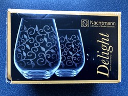 Nachtmann metszett üveg poharak párban