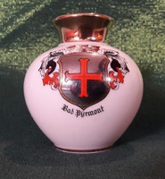 Címeres porcelán váza