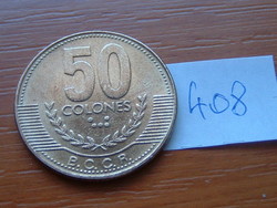 COSTA RICA 50 COLONES 1999 #408