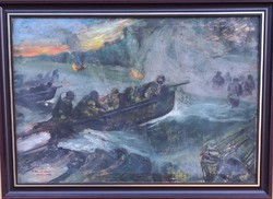 Marczalfalvy János – Partraszállás című festménye – 62.