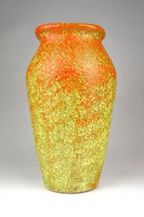 1D247 Narancssárga iparművészeti kerámia váza 26 cm